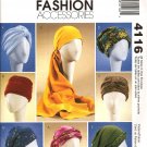 MCCALLS  4116 MISSES' TURBANS, HEADWRAP & HATS