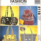 MCCALLS 4118  FASHION ACCESSORIES - HANDBAGS