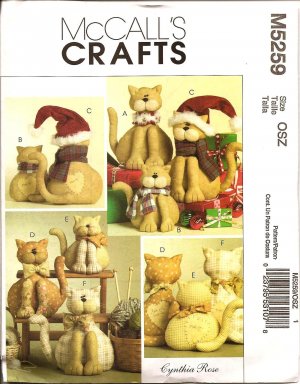 MCCALL'S M5259 CRAFT CAT FAMILY
