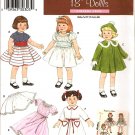 Simplicity 3929 SEWING PATTERN FOR 18" Doll  Clothes