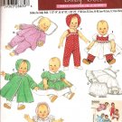 Simplicity 4707 Craft Sewing Pattern for Baby Doll clothes SZ 12"-14, 16"-18", 20"-22"