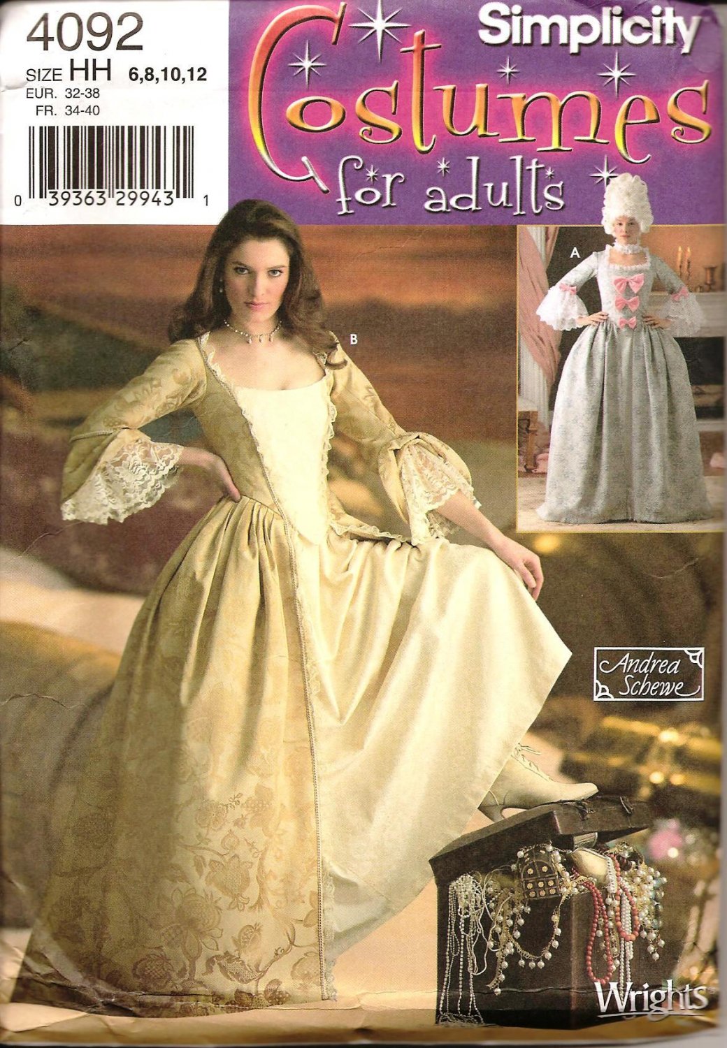 Simplicity 4092 SEWING PATTERN FOR 18th Century TUDOR Costume