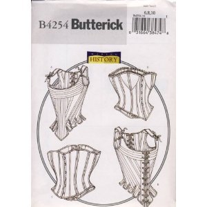 BUTTERICK B4254 MISSES' Victorian/Edwardian Stays & Corsets SZ 6, 8, 10
