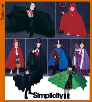 SIMPLICITY 5927 CHILD'S SEWING PATTERN FOR  COSTUME- CAPE, ROBE AND HEADPIECES
