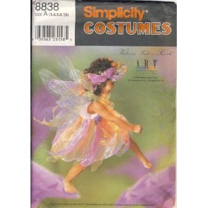 SIMPLICITY 8838 CHILD'S Sewing Pattern for Fairy Costume - Sizes 3, 4, 5, 6, 7, 8