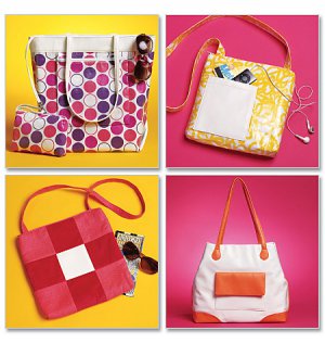 BUTTERICK B5475 Tote, Bags and Wrist Wallet