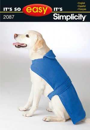 SIMPLICITY 2087 Sewing Pattern for Extra Large Dog Coat