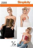 SIMPLICITY 2355 SEWING PATTERN FOR MISSES CORSETS SIZE 6-12