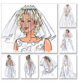 BUTTERICK B4487 MISSES' VEIL SIZE OSZ