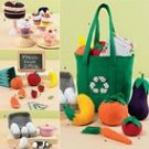 SIMPLICITY 2445 Craft Pattern for Collection of felt food and reusable shopping tote