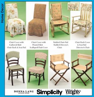 SIMPLICITY 5952  Designer Chair Covers and Chair Pads