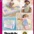 Simplicity 4202 sewing Pattern for Baby Accessories, Quilt, Pillow Cover, Wrap, Bib, Bag & Hat