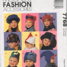 MCCALLS 7768 SEWING PATTERN FOR FASHION ACCESSORIES-KIDS' HATS