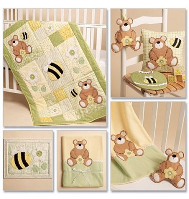 MCCALLS M5900 Sewing Pattern for Wall Hanging, Pillow, Toy, Bib, Blanket and Quilt