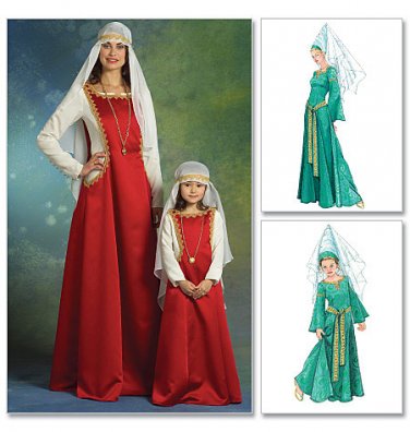 MCCALLS M5498 Sewing Pattern for Misses'/Children's/ Girls' Medieval Costumes