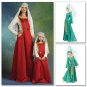 MCCALLS M5498 Sewing Pattern for Misses'/Children's/ Girls' Medieval Costumes