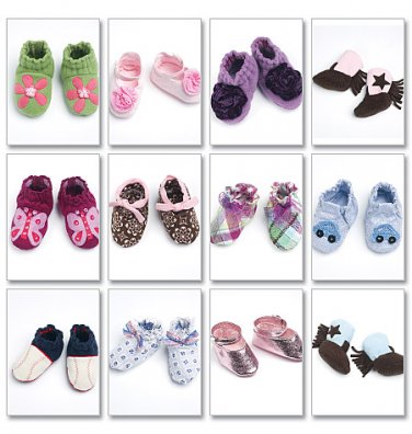 MCCALLS M6342 CRAFT SEWING PATTERN FOR BABY SHOES, BOOTS
