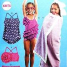 MCCALLLS M6729 Toddlers'/Children's Swimsuits and Cover-Up SZ 3-4-5-6