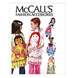 MCCALLS M6662 Sewing Pattern for Children's/Girls'-Aprons, SZ 3, 4, 5, 6, 7, 8