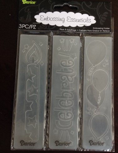 Darice Embossing Folder  -3 pieces: birthday pack - 1217-79