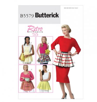 BUTTERICK B5263 SEWING PATTERN FOR  RETRO APRONS
