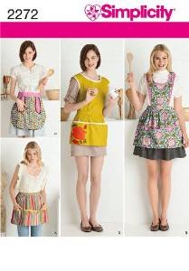 Simplicity 2272 SEWING PATTERN FOR MISSES APRONS S, M, L, XL