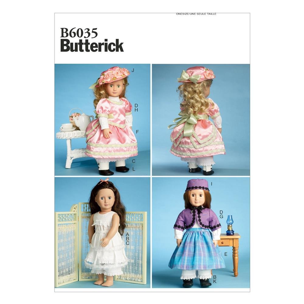 BUTTERICK B6035 SEWING PATTERN FOR 18" Doll Clothes