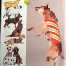 SIMPLICITY 1578 SEWING PATTERN FOR LARGE SIZE DOG CLOTHES
