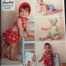 Simplicity 1600 Sewing Pattern for Vintage Baby Romper, Panties and Bonnet SZ: XS,M,L Simplicity 1600 Sewing Pattern for Vintage Baby Romper, Panties and Bonnet SZ: XS,M,L
