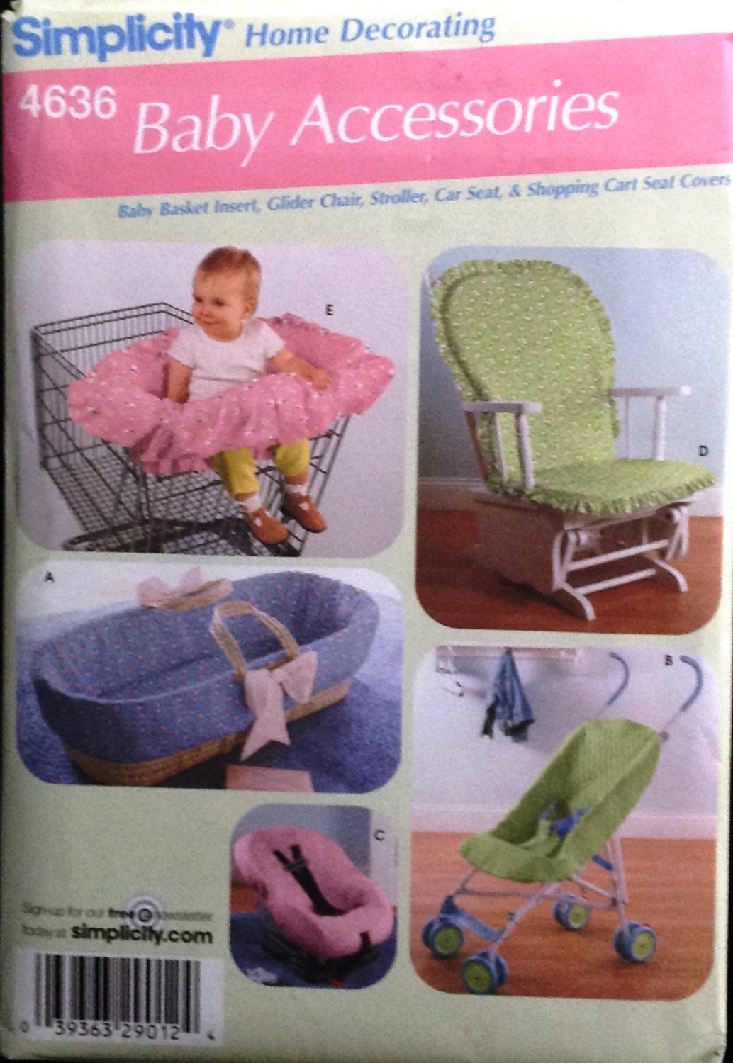 Simplicity 4636 Sewing Pattern for Baby Accessories