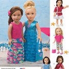 SIMPLICITY J0674 Sewing Pattern got 18" Doll Clothes