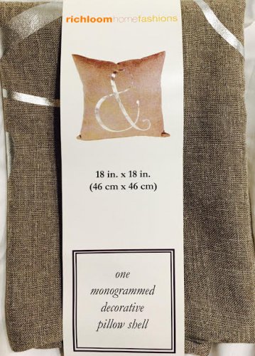 Richloom monogrammed decorative pillow shell " & "