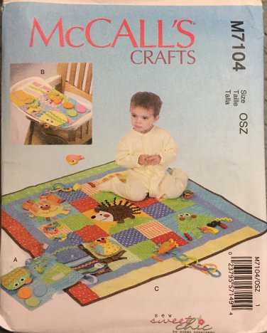 Mccall's M7104 CRAFT SEWING PATTERN FOR PLAY QUILT AND MATS