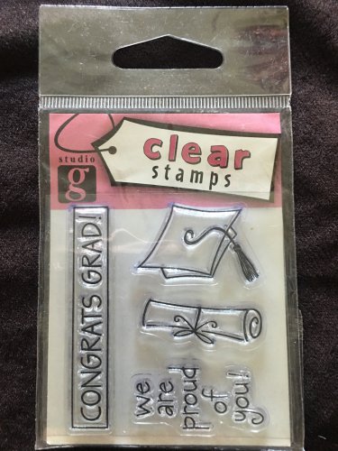 Studio G Clear Stamps 1 package - CONGRATS GRAD!