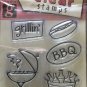 Studio G  Lot of 4 Clear Stamps pkgs - Vacation, Grilling, Tropical Island and Camping