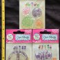 Scrappy Cat  Lot of 3 Clear Stamps pkgs - flowers, peace sign, butterfly