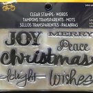 Little Yellow Bicycle Clear Stamps 1 package - CHRISTMAS WORDS