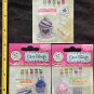 Scrappy Cat  Lot of 3 Clear Stamps pkgs - Birthday Cake, Cup Cake