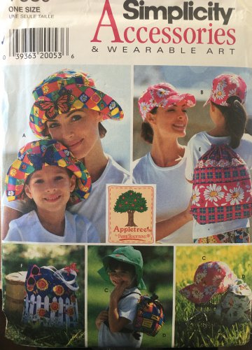 Simplicity 7539 Craft  Sewing Pattern for Adult and Child's Bags & Hats
