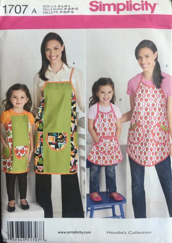 SIMPLICITY 1707 SEWING PATTERN FOR CHILDS' & MISSES' APRONS