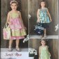 SIMPLICITY 2171 SEWING PATTERN FOR CHILD'S DRESS, TOP, BAG, & HAIR ACCESSORY, SIZE 3-8