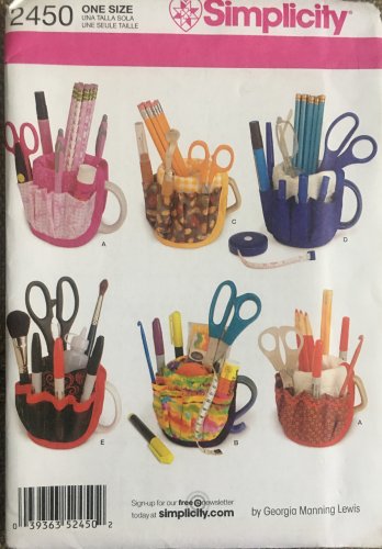 Simplicity 2450 Craft Sewing Pattern for Mug Covers