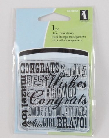 Inkadinkado Congrats! Clear Mini Stamp