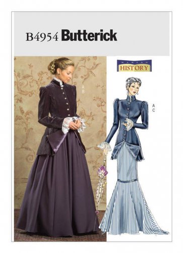 BUTTERICK B4954 MISSES COSTUMES- Early 29th Century Costume SZ 8,10,12,14