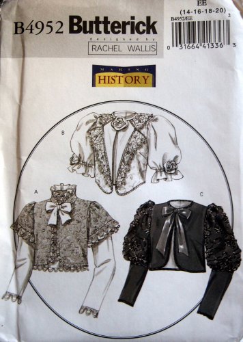 BUTTERICK B4952 MISSES' Victorian/Edwardian Jackets sz 14,16,18,20