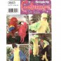 SIMPLICITY 3663 SEWING PATTERN FOR CHILD'S COSTUME- PARROT, MACAW, TOUCAN, FLAMINGO SZ; 3-8