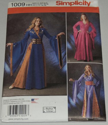Simplicity 1009 Costume Sewing Pattern for Cosplay/Midieval Outfit SZ 6 - 12