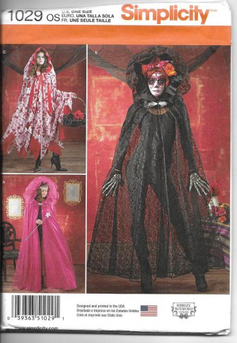 Simplicity 1029 Costume Sewing Pattern for Misses Capes SZ one size fits most