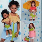 SIMPLICITY 1172 SEWING PATTERN FOR CHILD'S DRESS SIZE 4-8 & 18" DOLL DRESS