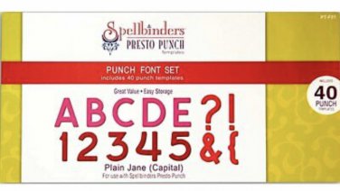Spellbinders PRESTO PUNCH PLAIN JANE CAPITAL Template PT-F01